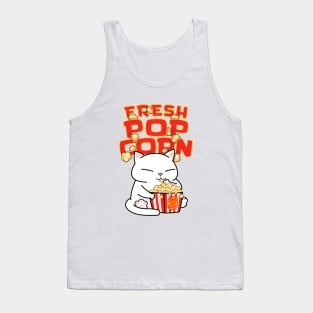 Chubby Cat Pop Corn Tank Top